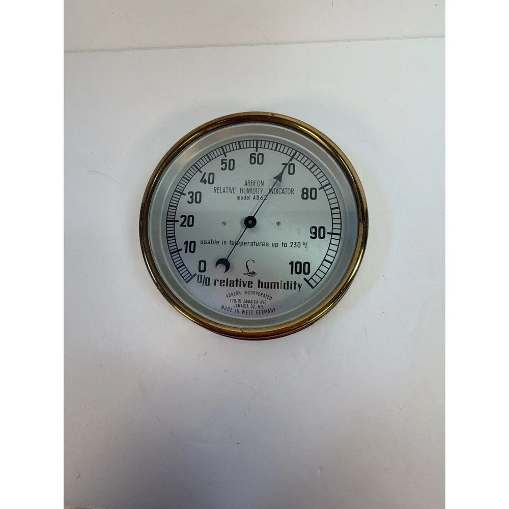 Vintage Abbeon Model AB62 Relative Humidity Indicator Hygrometer Made in West Ge